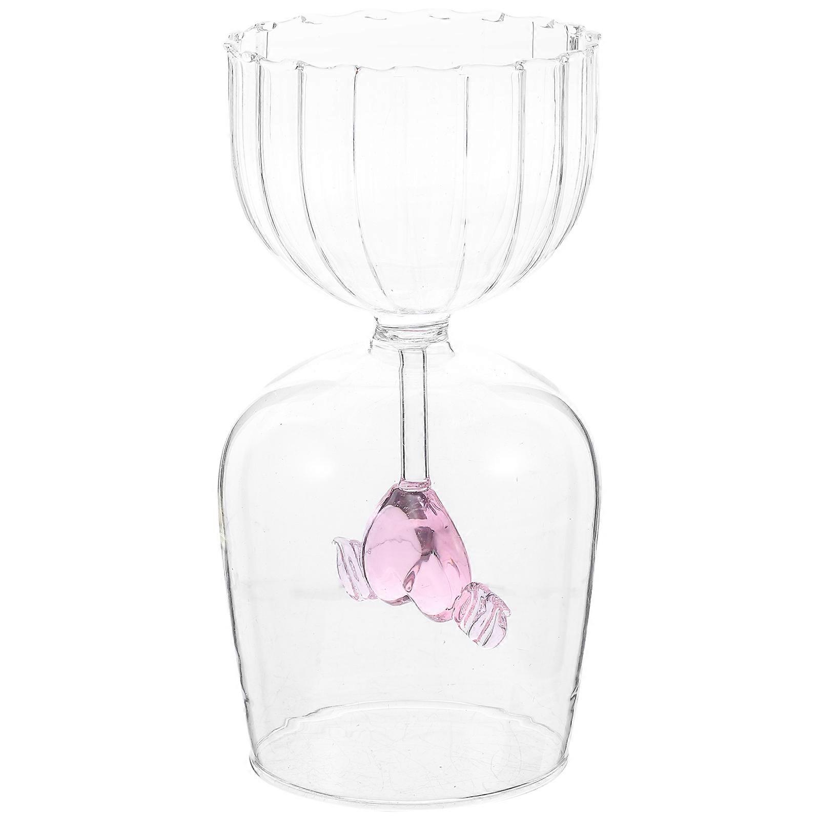 Decorative Love Glass Cup for Beverage Drinking