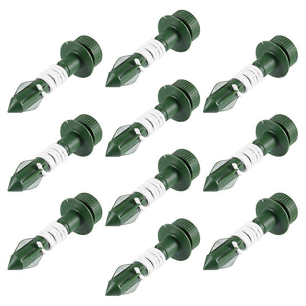 Automatic Watering Device Plant Spikes for Self Irrigation 10Pcs Green Plastic
