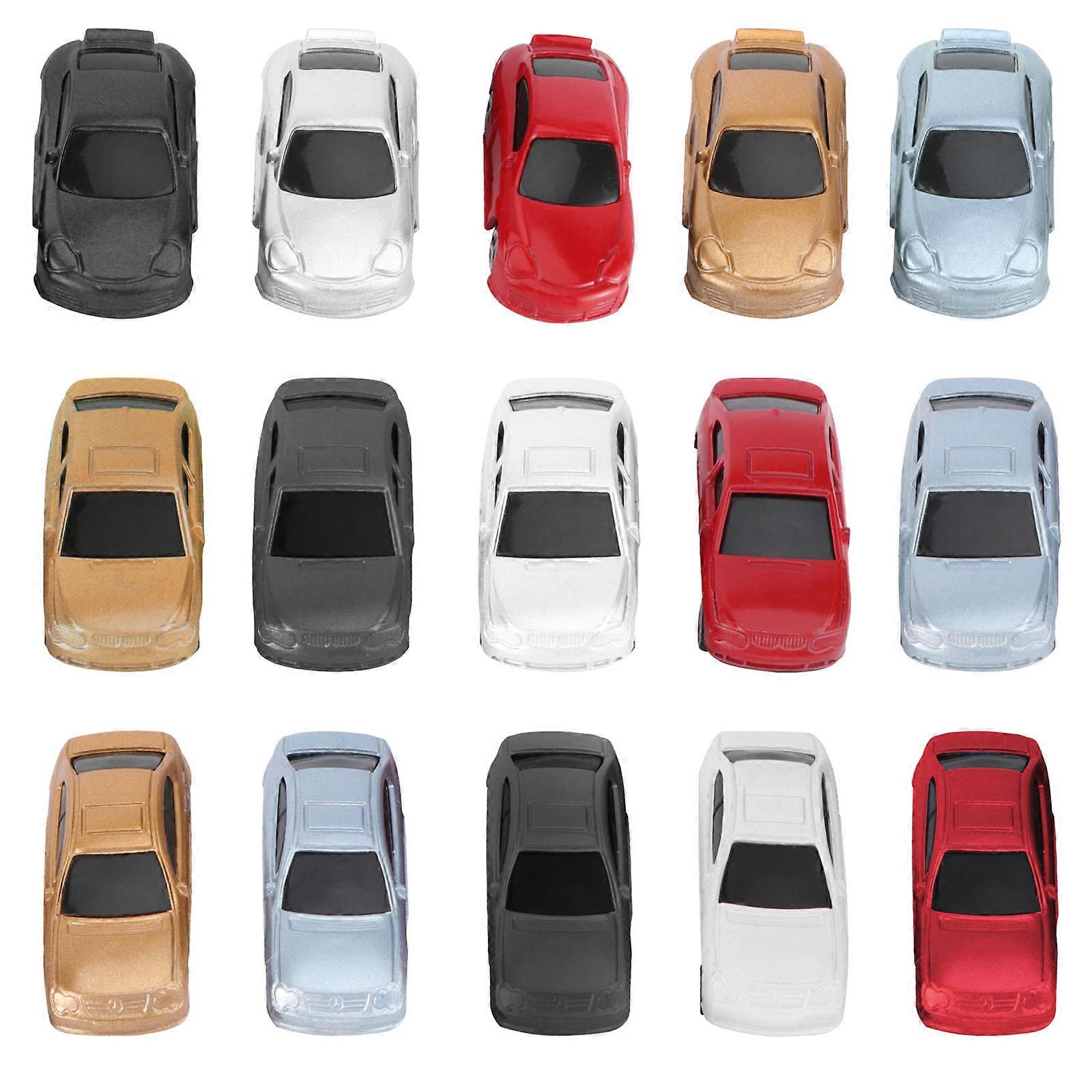 Painted Model Car 1:75 Scale Simulation Auto Model for Decor 100Pcs