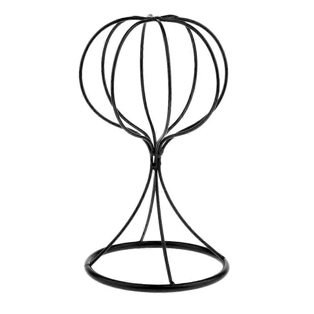 Durable Metal Wig Stand with Shape Protection Dome and Stable Base for Hat Display  27.5cm
