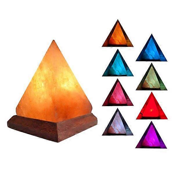 Salt Lamp, Solid Wood Base, 8*8*10cm, Bedroom Wall Soothing Light