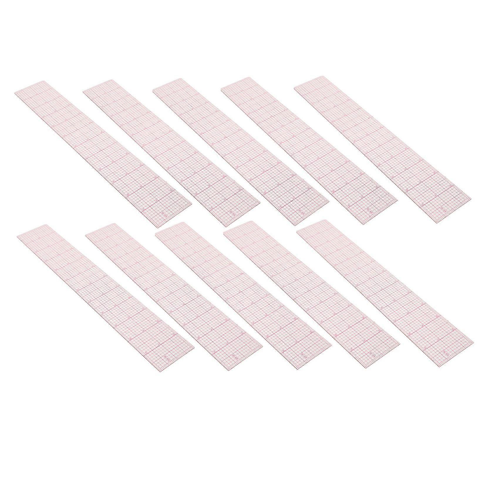 Transparent Sewing Ruler Set 10pcs with Clear Metric Scale for Dressmaking and Pattern Making