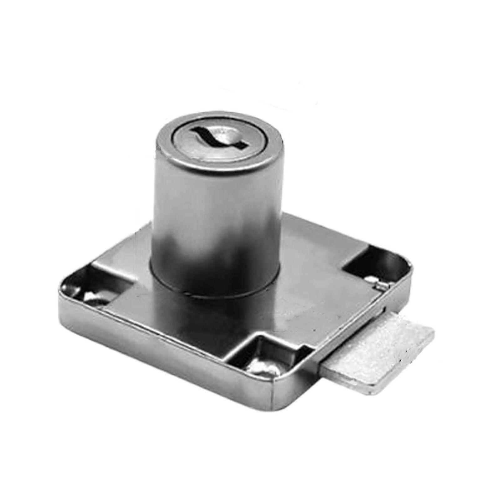 Cabinet Door Lock with Key, Rust and Moisture Proof, AntiTheft Cupboard Lock, Silver 1.9mm Hole
