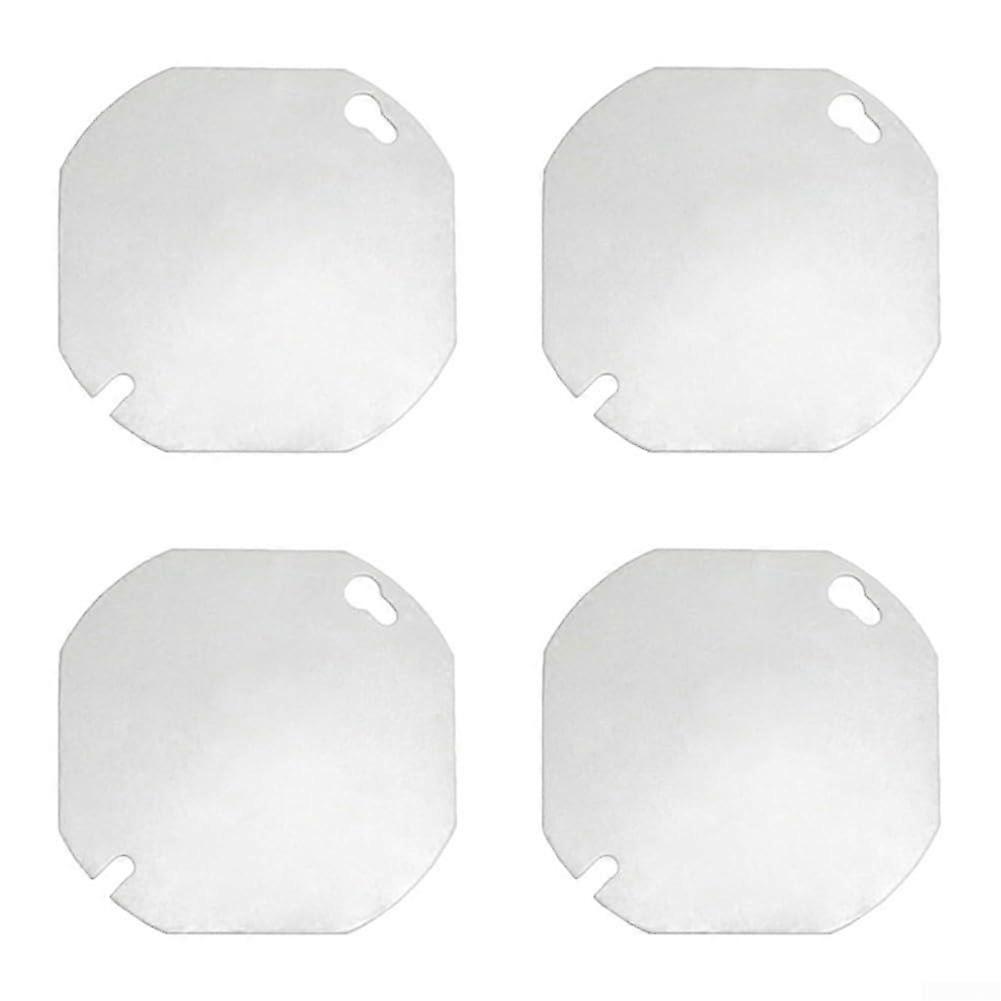 4pcs 4Inch Octagon Electrical Box Covers, Galvanized Steel with RustResistant Paintable Finish