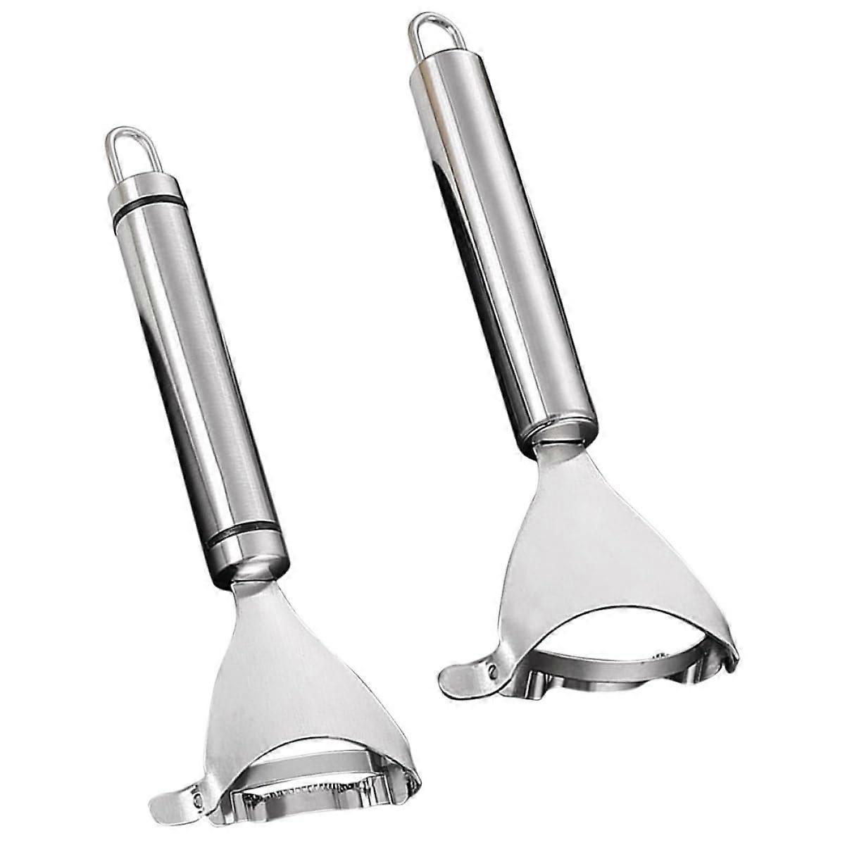 2pcs Stainless Steel Corn Peeler Stripper with Curved Blade for Quick Kernel Husking Kitchen Tool