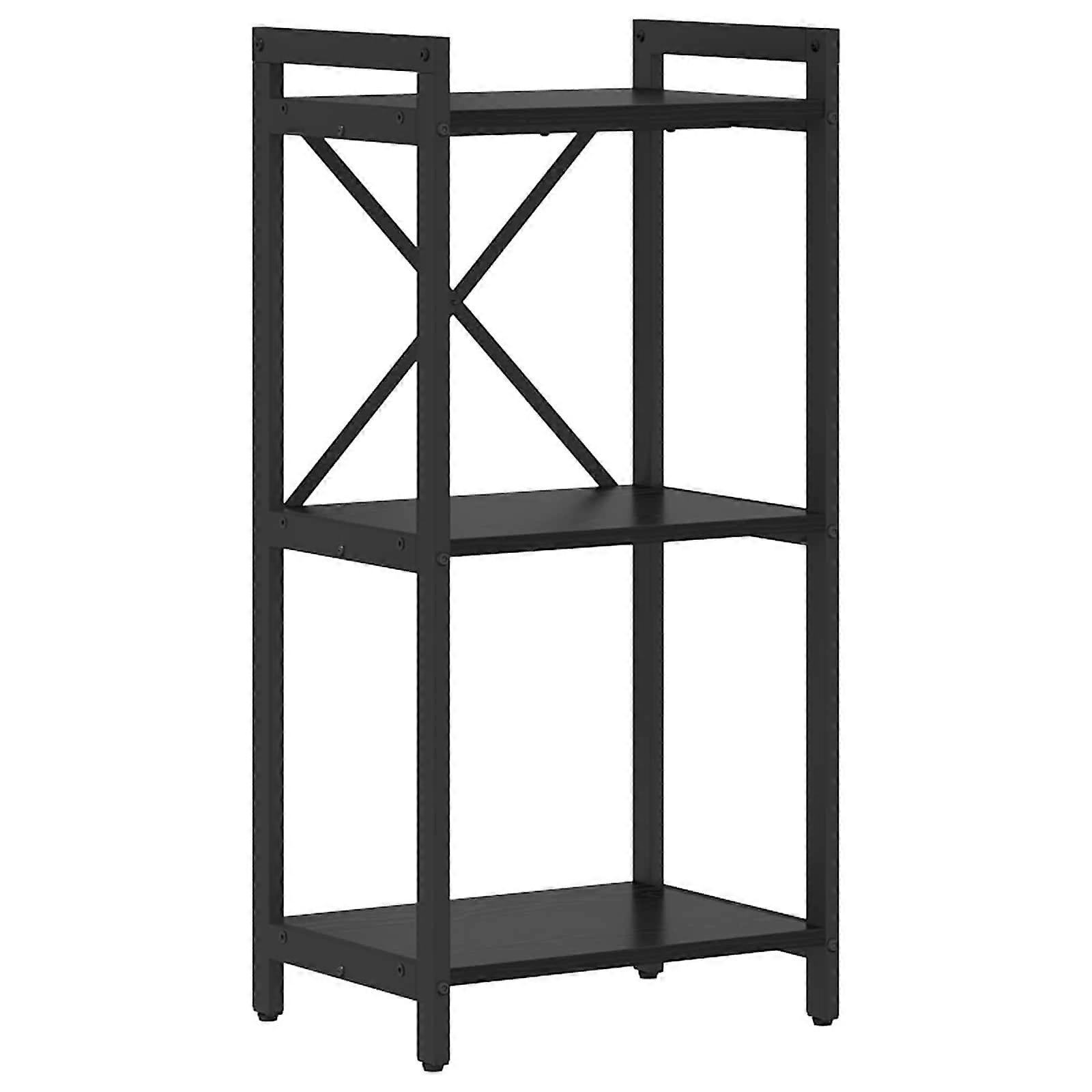 Bücherregal Schwarz Eichen-Optik 40 x 30 x 85 cm Holzwerkstoff