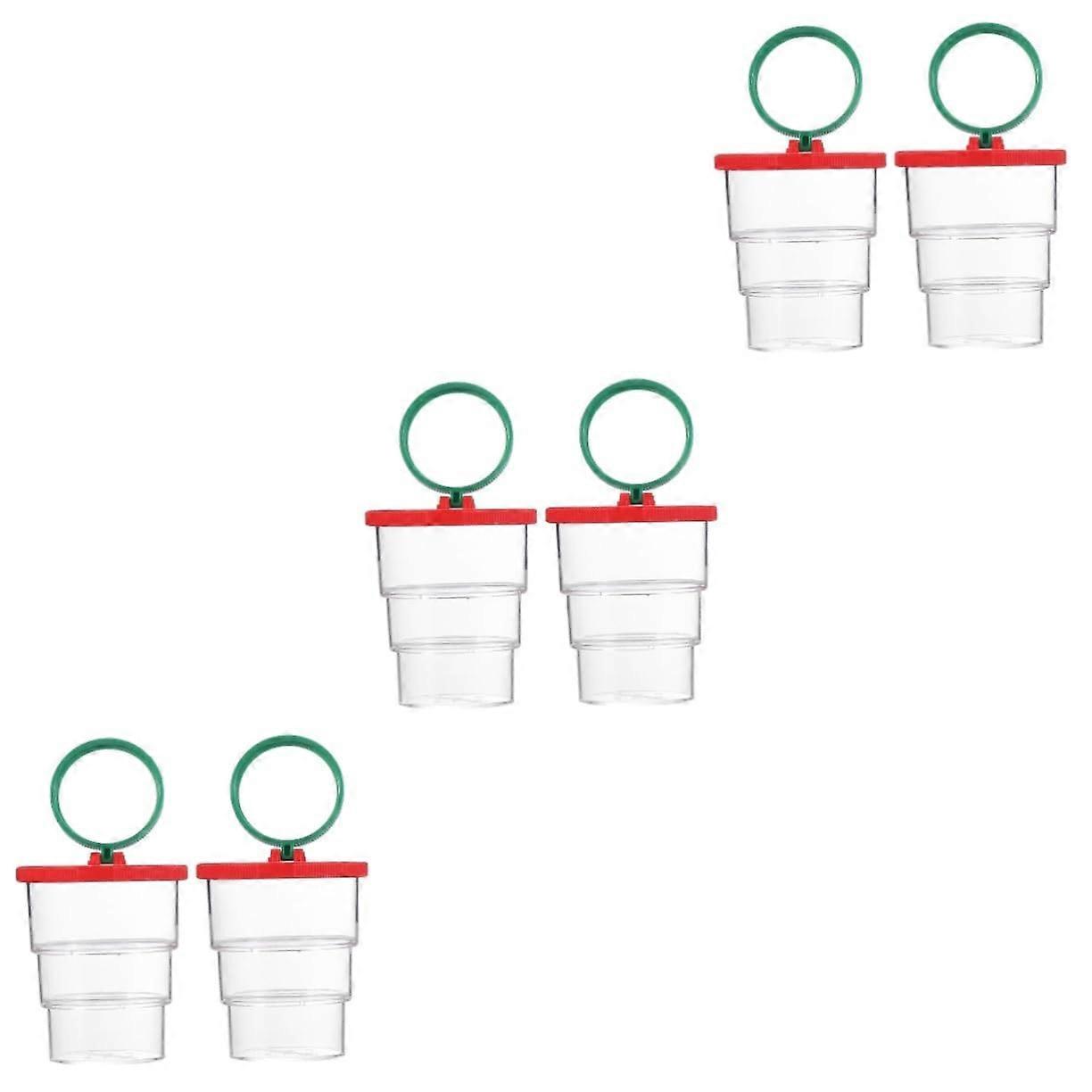 6pcs Bug Viewer Set with Magnifying Lids for Kids Outdoor Exploration and Science Learning