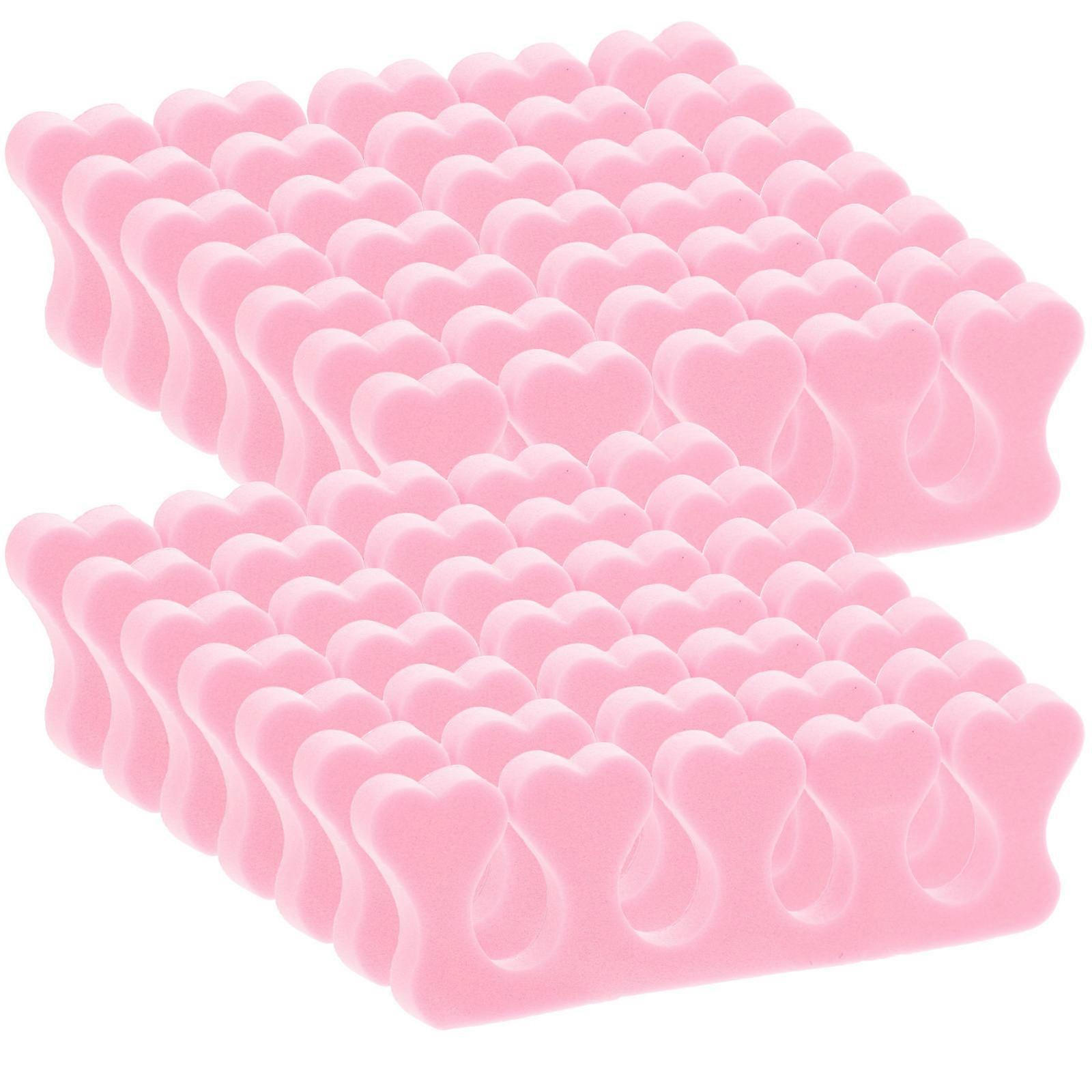 Toe Separators Pedicure Tool for 200Pcs Pink Sponge Nail Finger Separation