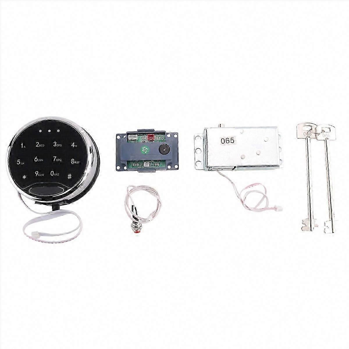 Electronic Safe Lock with Override Keys and Secure Replacement Mechanism