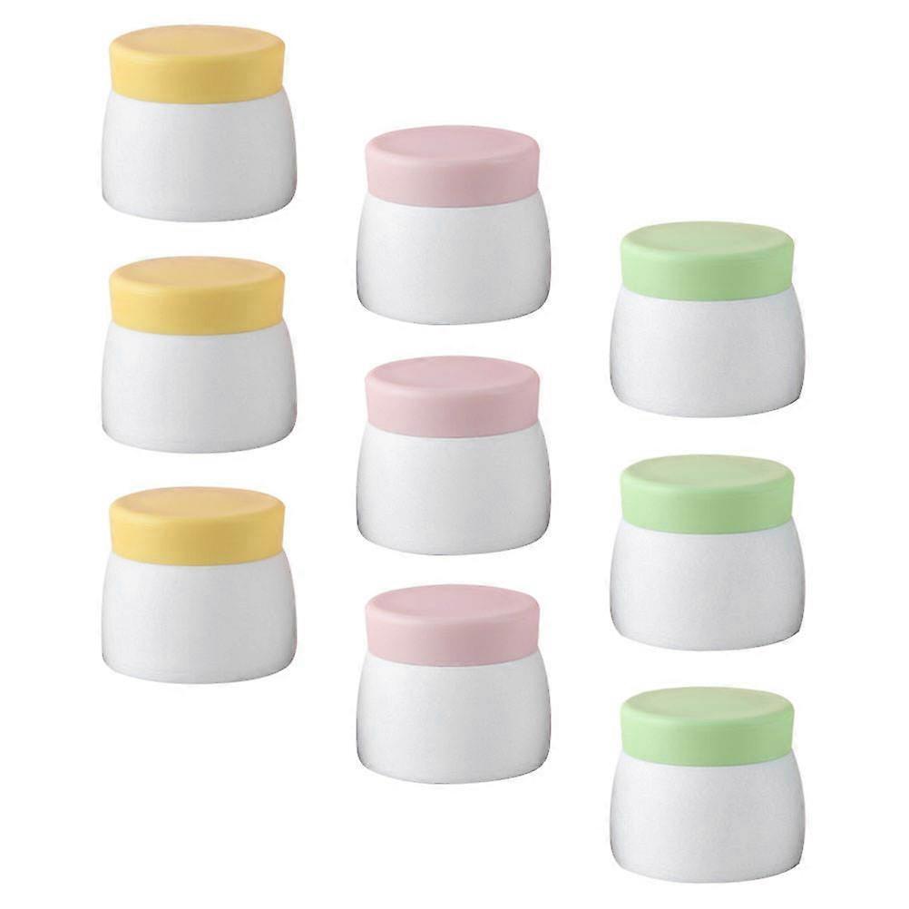 Cream Cases Dual-Layer Storage Jars for Cosmetics 9Pcs Assorted