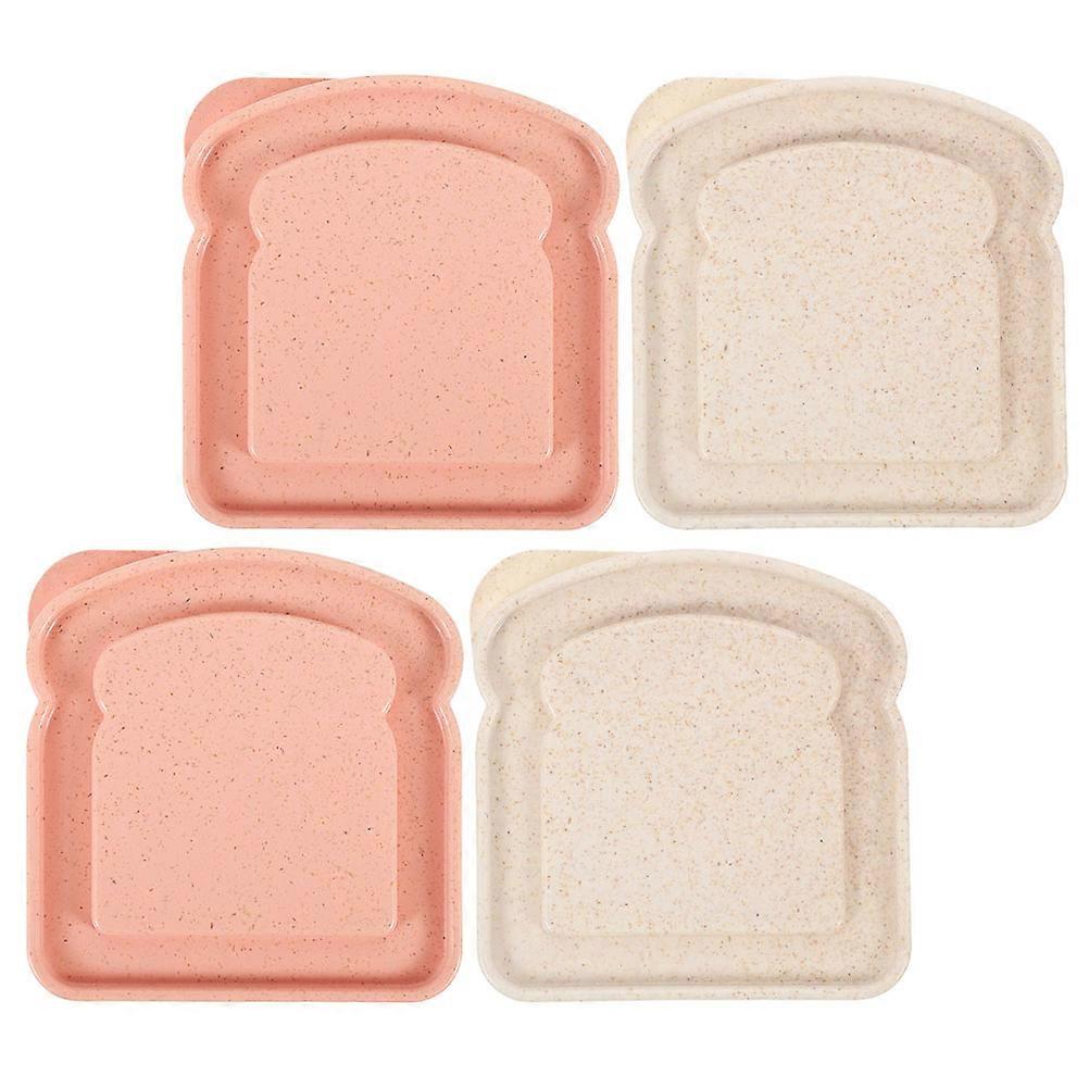 Sandwich Containers for Storing 4Pcs Portable Bread Boxes with Lids