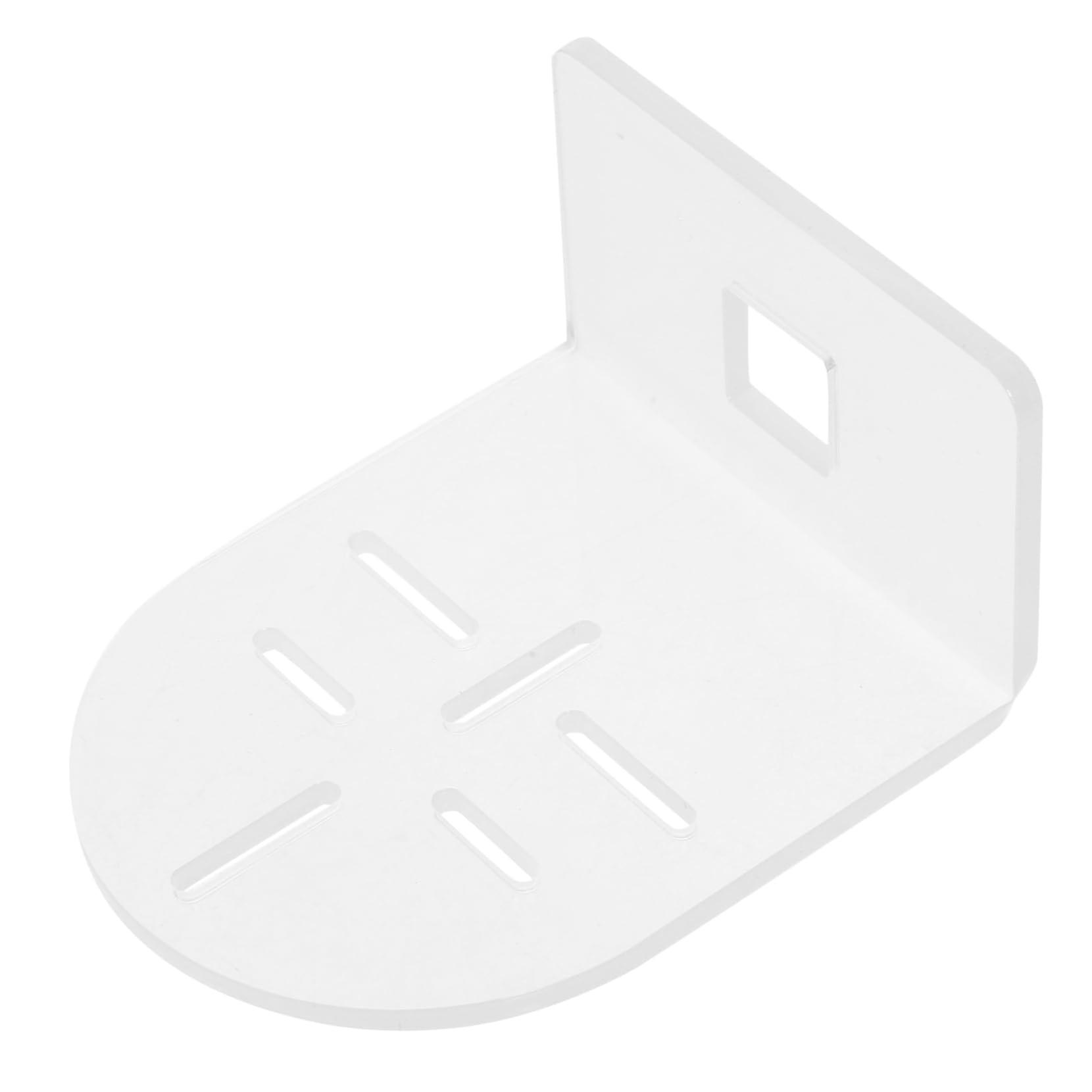 Wall Mounted Camera Bracket with Clear Acrylic Floating Shelf, No Drill Indoor Security Mount