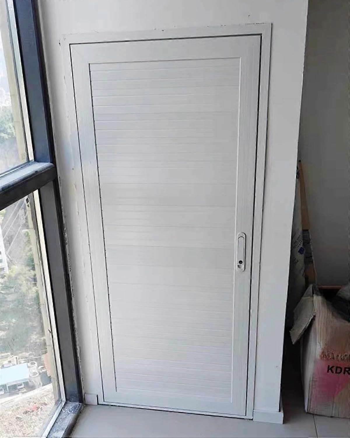 Aluminum Louvered Access Panel 76x71cm White Wall Tile Door with Noise Reduction and Easy Pull Ring