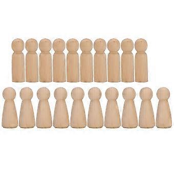 20 sztuk Innowacyjne lalki marionetki rzemiosło ozdoby DIY zabawka drewniana dla rodziny / szkoły / społecznościJM01895
