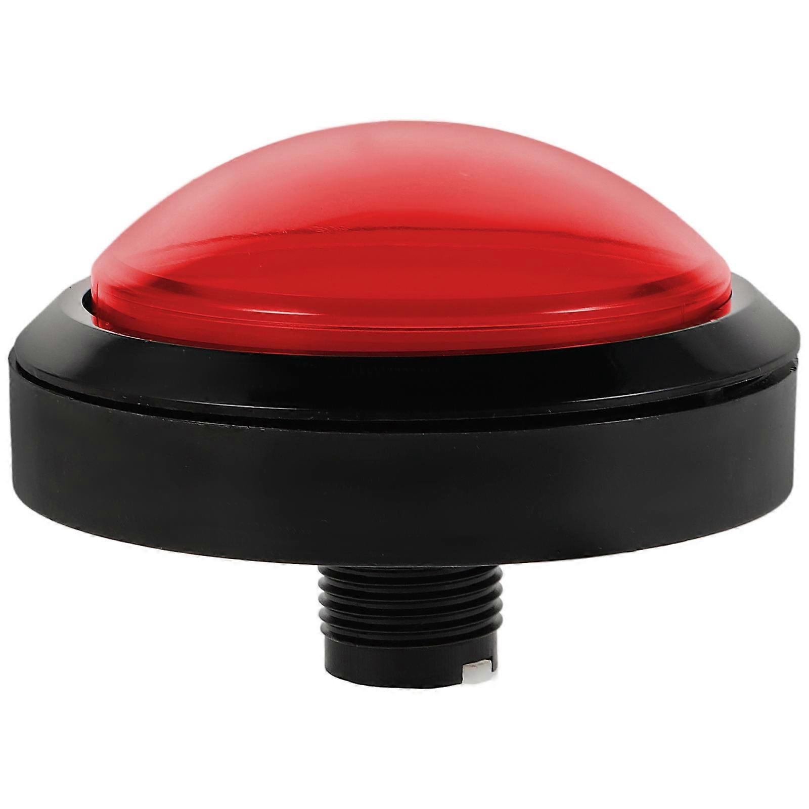 Red Dome Shaped LED Illuminated Push Button with Microswitch for Game Machine 2Pcs