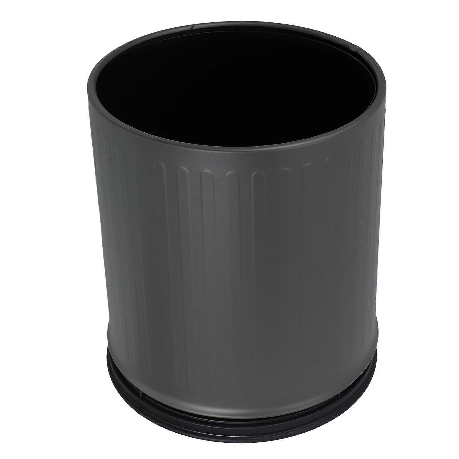 Office Trash Can Metal Double Walled Garbage Can Open L