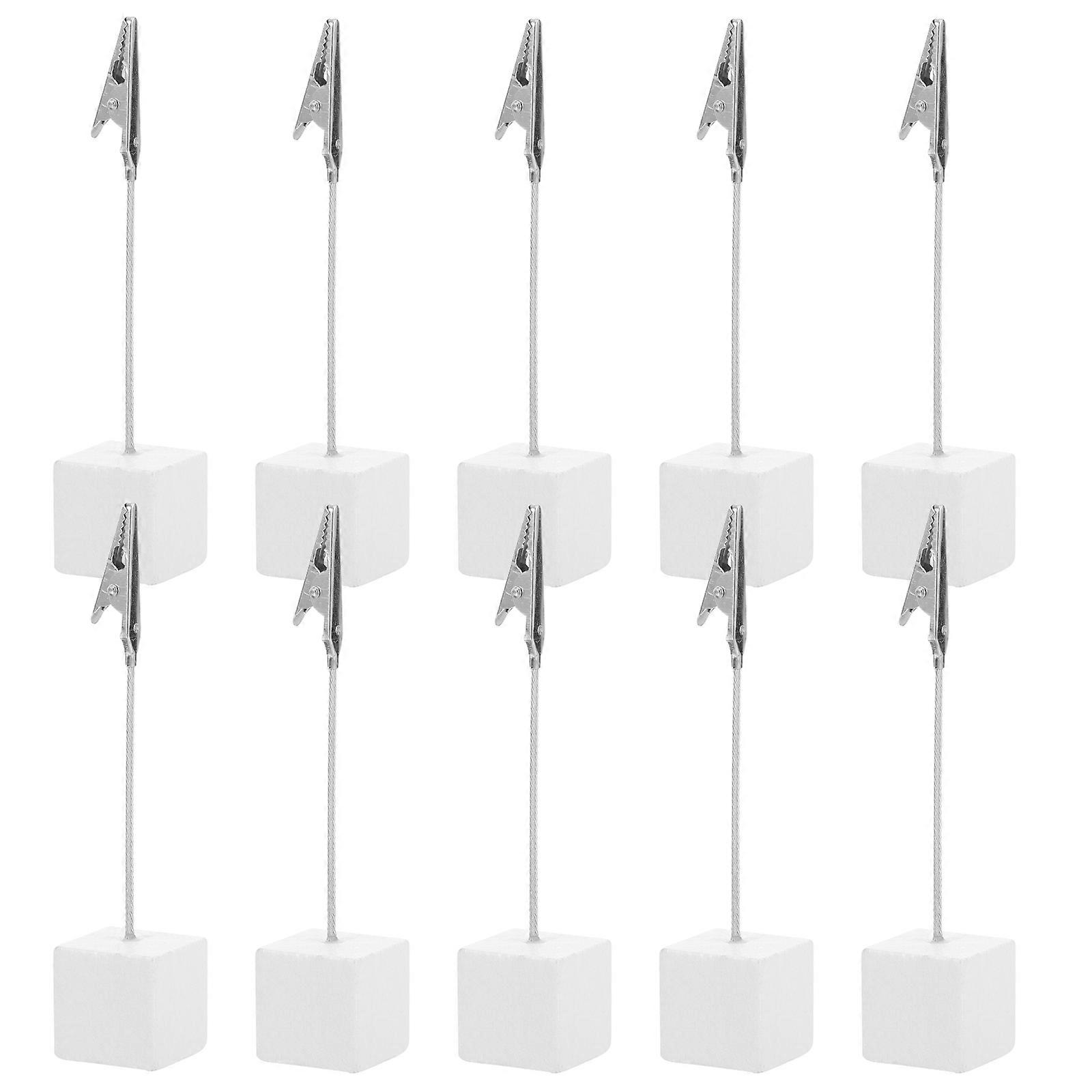 Note Base Paper Holder for Memo Clipping 10Pcs Silver