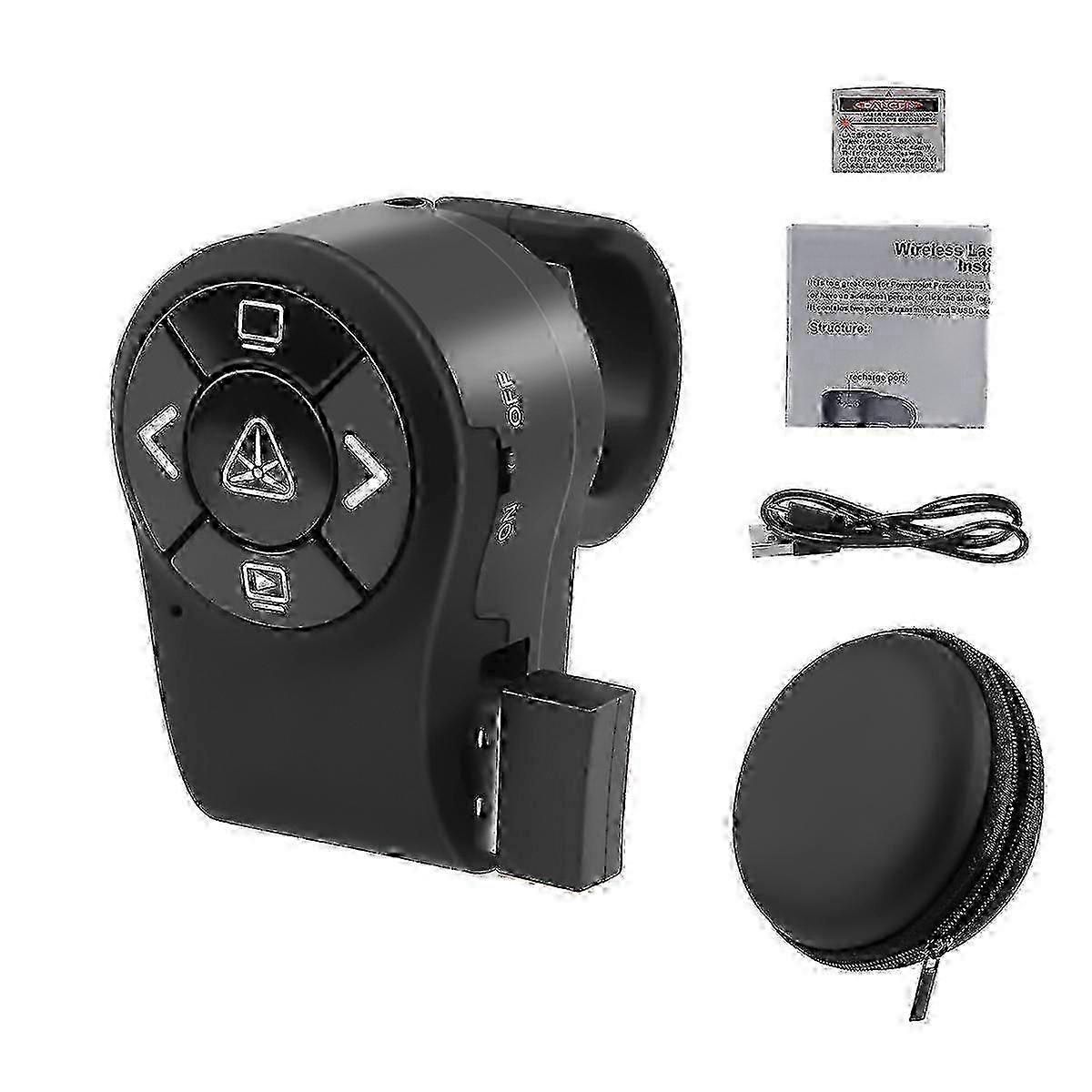 RF 2.4GHz Presenter with Finger Ring Remote Control for PowerPoint PPT Presentations