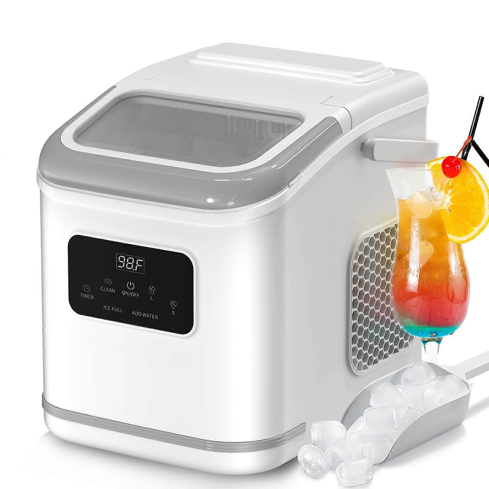 Portable Ice Maker, 26 Lb Maximum Output, White