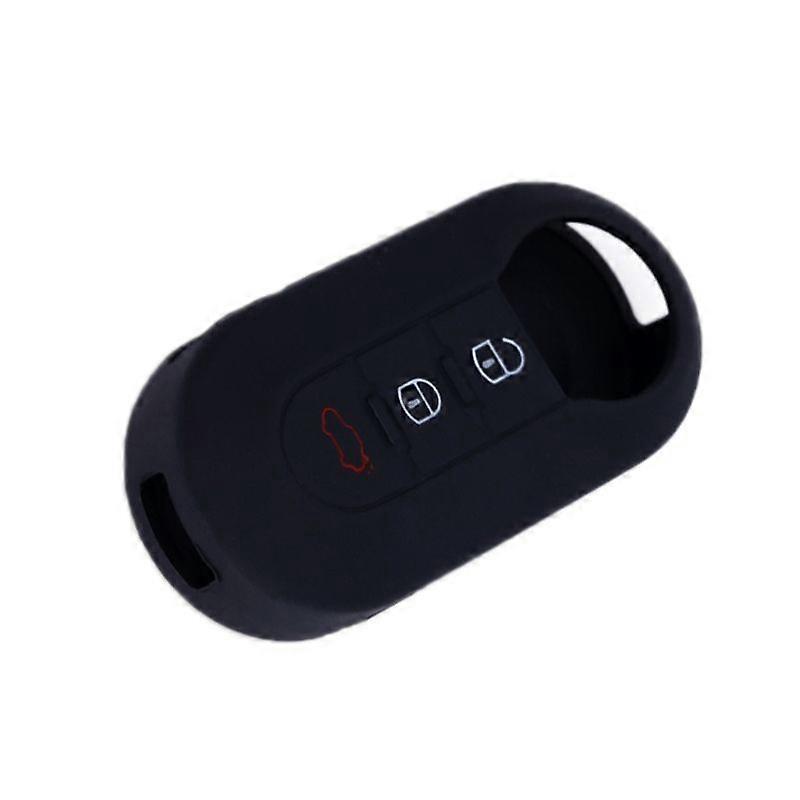 For Fiat 500 2pcs Folding 3 Button Remote Control Silicone Case