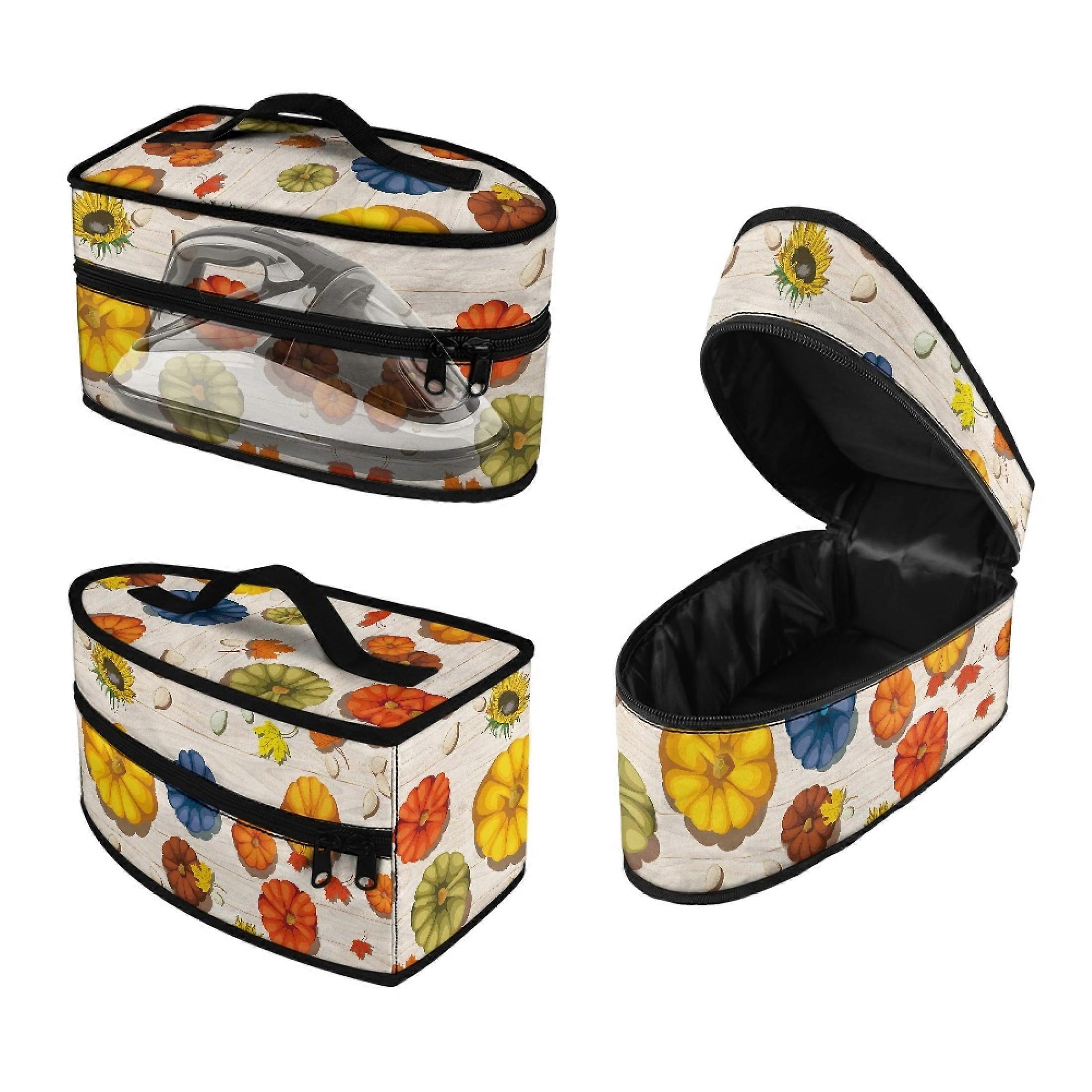 Maple Pumpkin Pattern Handheld Steamer Iron Storage Bag Polyester Large Size, Case Only