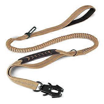 Heavy Duty Dog Leash for Large Dogs Shock Absorbing Bungee Tactical with 2 Padded Handle Strong No Pull Dog Leash