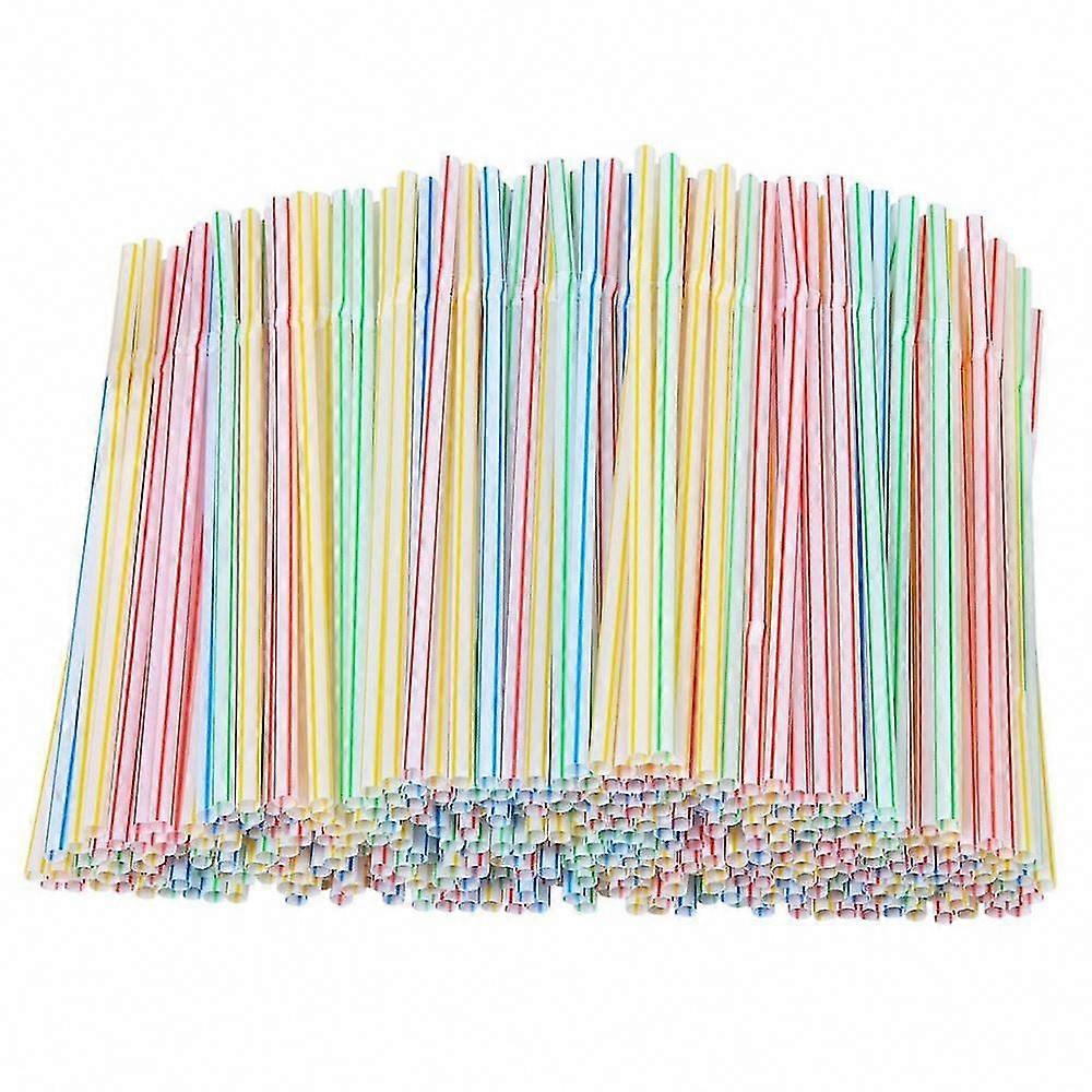 8-Inch Disposable Drinking Straws, 200 Count, Plastic