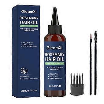 Rosemary Hair Oil, 100ml Volumizing & Strengthening Hair Care Set
