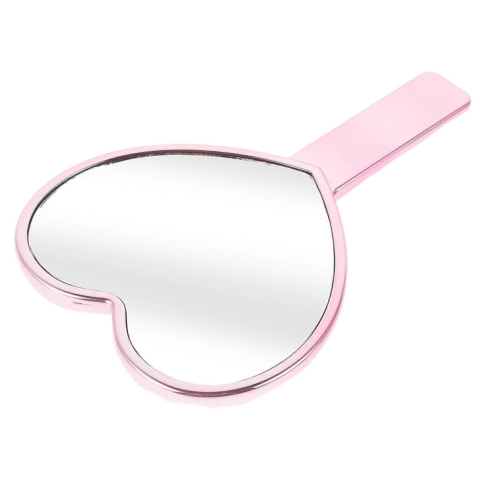 Heart Mirror Handheld Portable Handheld Makeup Mirror for Precise Makeup