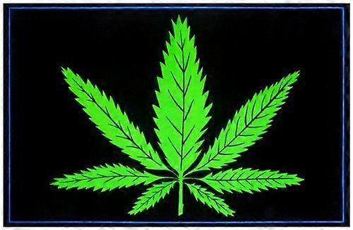 POT LEAF BLACKLIGHT Träpussel WEED MARIJUANA RÖKNING -A1041