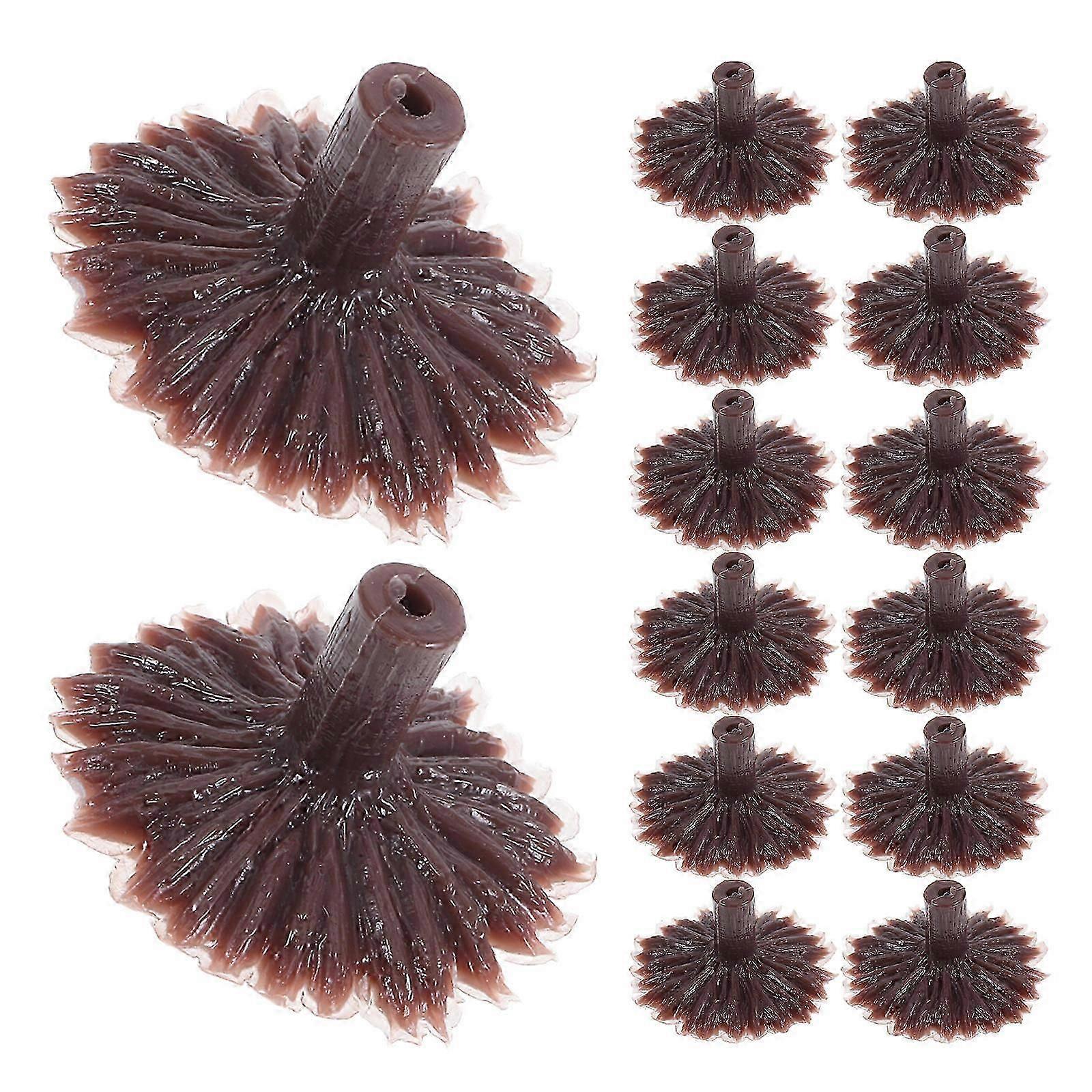 Model Trees Stand Replacement for Diorama with Plastic Base 50Pcs Set Brown