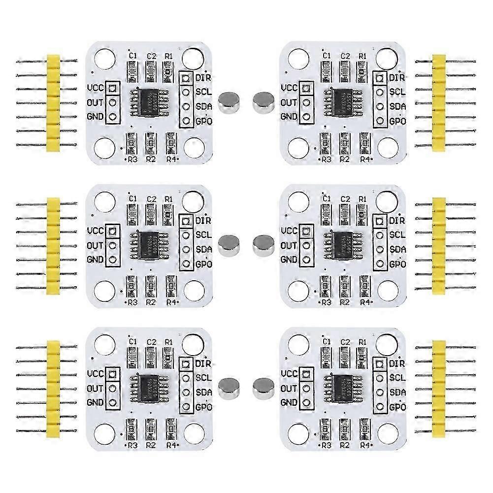 AS5600 Magnetic Encoder Magnetic Induction Angle Measurement Sensor Module 12bit High Precision with Magnet 6set