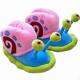Cartoon Anime Series Gary The Snail Bag Heel Cotton Shoes Soft Cute Plush Baby Girls Holiday Gift