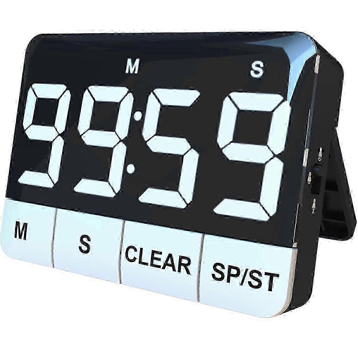120DB Loud Digital Kitchen Countdown Timer with LED Display, Magnetic Countup Feature