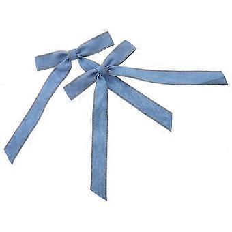 1 paar retro effen kleur strik haarclip modieuze clip met lange staart voor vrouwen Zoete koele stijl voor feesten en dagelijks dragen haaraccessoires