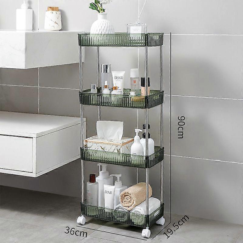 Kitchen And Bathroom Multi-layer Trolley Floor-standing Storage Rack