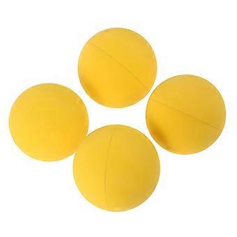 4pcs balles en caoutchouc jaunes taux de rebond balles de sport hautement visibles pour la formation de pratique de jeu de ballon de sport