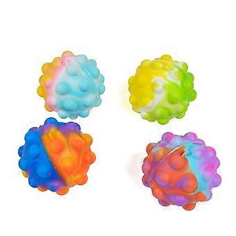 Pop Fidget Toys Its Ball Toy 4 PCS 3D-Stressbälle It Pop Fidgets Pack Partygeschenke für Kinderspielzeug Autismus-Sensorikspielzeug