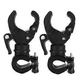 2pcs Adjustable 360 Rotatable Bike Flashlight Mount Handlebar Light Holder with Secure Grip for Easy Installation