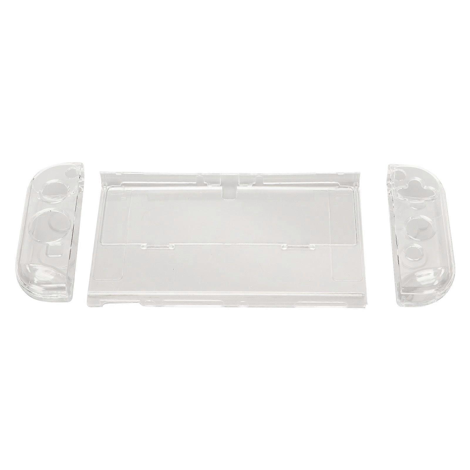 Clear Game Console Case Split Dockable Shockproof Gamepad Protective Shell for Switch OLED 2021 for Joy Con