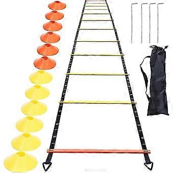 Piao Agility Ladder - Agility Speed And Balance Training Ladder For Soccer Basketball Boxing Softball Footwork Sports Agility Training With Scale And