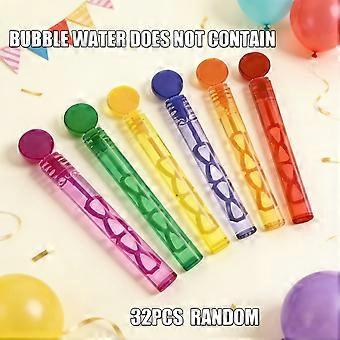 32 Pcs Mini Bubble Wands, No Bubble Solution Included, Assorted Colors Party Favors for Kids, Classroom Treasure Box Toys, Pinata Stuffers, Goodie Bag