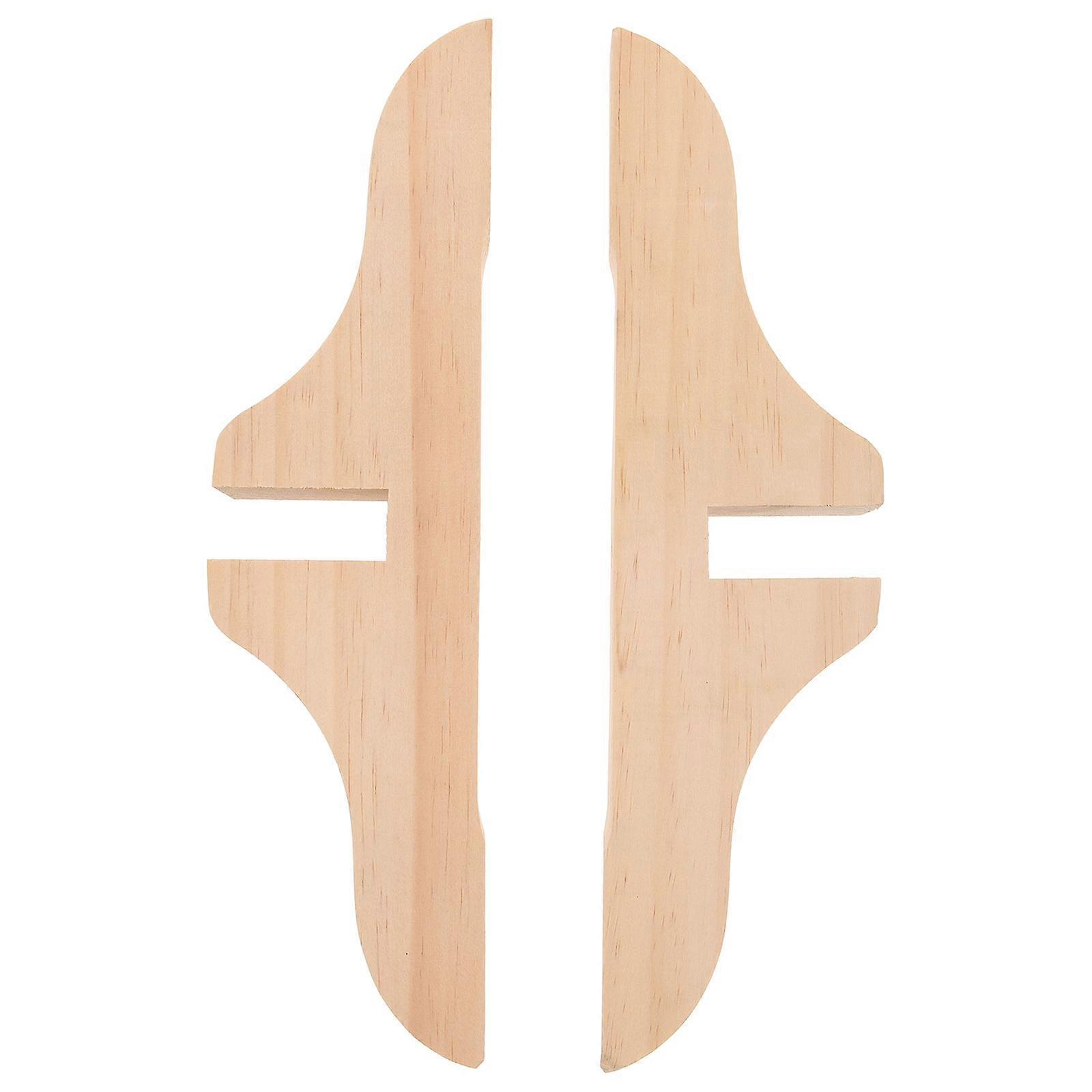 Screen Divider Stand Base for Room Divider Function with 2Pcs Stable Wooden Bases