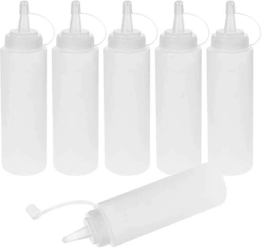Sprutflaska, klämflaska, klämflaska, 6 såsflaskor 250ml