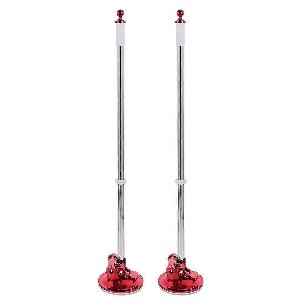 2pcs Outdoor Flag Pole Durable Suction Cup Flagpole  Display Car Flag Mount Tool