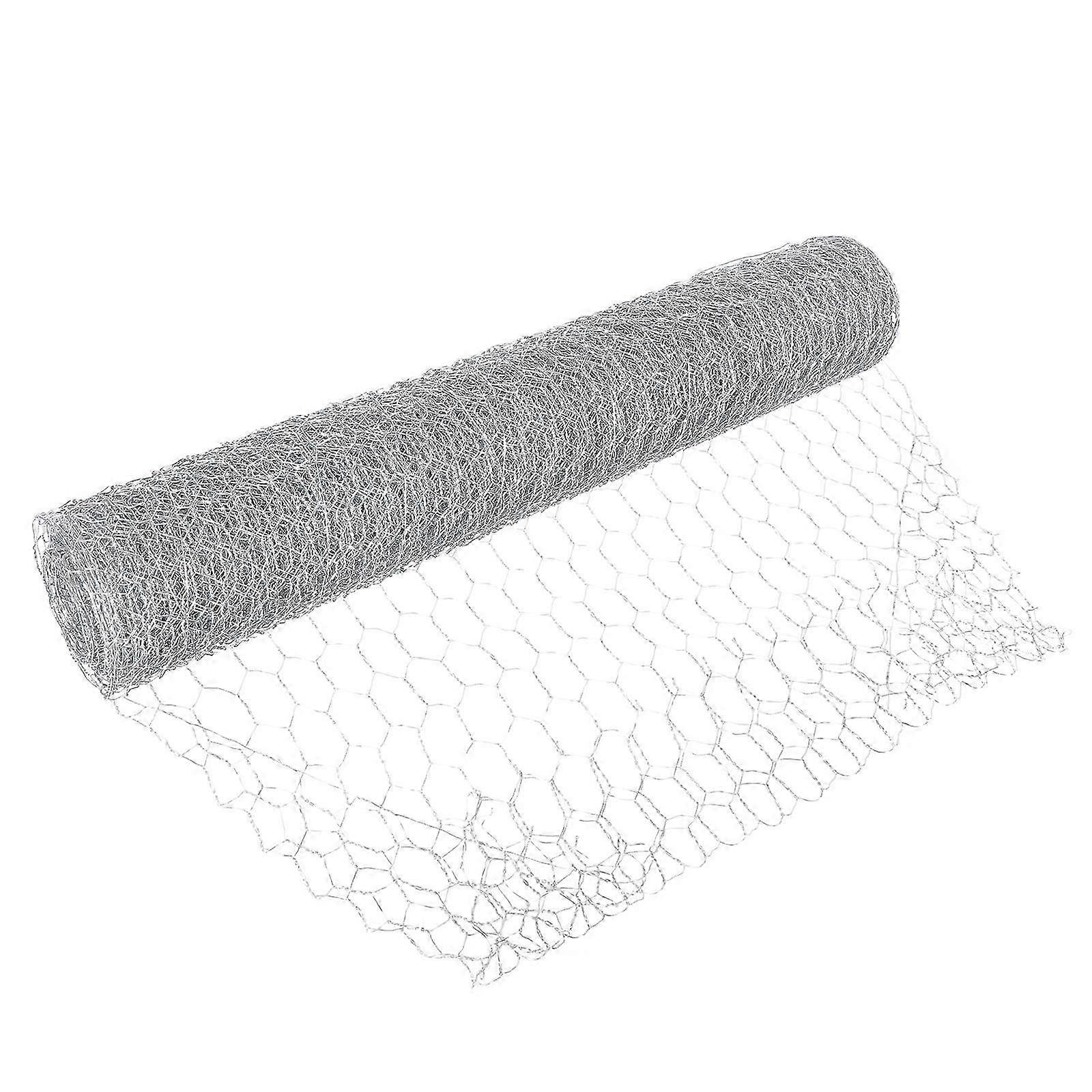 Galvanized Hexagonal Wire Mesh for Poultry Netting 1 Roll Silver Iron Wire