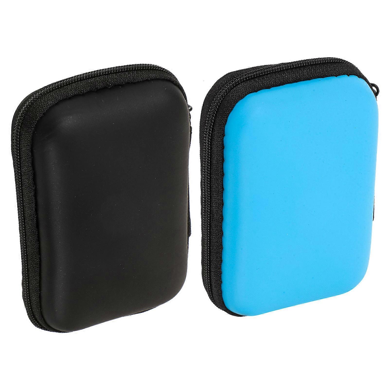 2pcs Hard Drive Case Portable Hard Disk Protection Storage Box Computer Accessory