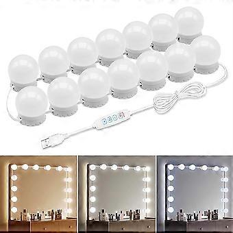 LED lighting, 14 dimmable lights, Hollywood style, mirror lighting stickers_OF [XR]