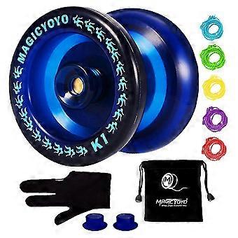 MAGICYOYO Responsive YoYo K1-Plus med Yoyo Sack + 5 Strenger og Yo-Yo Glove Gif, Blå
