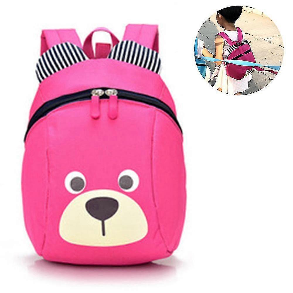 Age 1-2y Cute Bear Small Toddler Backpack With Leash
